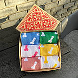 Подарунок чоловікові на свято набір шкарпеток 6 пар 40-45 р "Цюцюрки" прикольні подарунки парню, другу Br BAR, фото 6