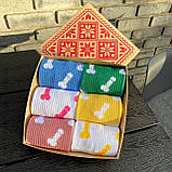 Подарунок чоловікові на свято набір шкарпеток 6 пар 40-45 р "Цюцюрки" прикольні подарунки парню, другу Br BAR, фото 9