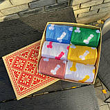 Подарунок чоловікові на свято набір шкарпеток 6 пар 40-45 р "Цюцюрки" прикольні подарунки парню, другу Br BAR, фото 2