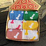 Подарунок чоловікові на свято набір шкарпеток 6 пар 40-45 р "Цюцюрки" прикольні подарунки парню, другу Br BAR, фото 3