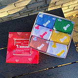 Прикольні чоловічі шкарпетки бокс 6 пар у святковій коробці яскраві різнобарвні шкарпетки 40-45 р "Цюцюрки" Br BAR, фото 4