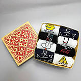 Бокс шкарпеток чоловічих довгих демісезонних практичних стильних з яскравим кумедним дизайном 40-45 8 пар Br BAR, фото 6