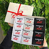 Оригінальний подарунок парню бокс шкарпеток 12 пар у коробці 40-45р із прикольними написами HG Br BAR, фото 3