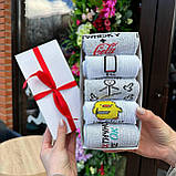 Подарунковий набір шкарпеток чоловічих високих практичних весна-осінь із класним принтом 40-45 5 пар для Br BAR, фото 3