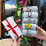 Подарунковий набір шкарпеток чоловічих високих практичних весна-осінь із класним принтом 40-45 5 пар для Br BAR, фото 2