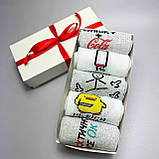 Подарунковий набір шкарпеток чоловічих високих практичних весна-осінь із класним принтом 40-45 5 пар для Br BAR, фото 8