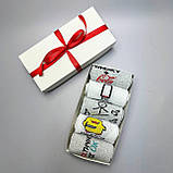 Подарунковий набір шкарпеток чоловічих високих практичних весна-осінь із класним принтом 40-45 5 пар для Br BAR, фото 4