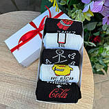 Комплект шкарпеток чоловічих високих повсякденних повсякденних якісних демісезонних прикольних 40-45 5 пар Br BAR, фото 8