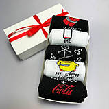 Комплект шкарпеток чоловічих високих повсякденних повсякденних якісних демісезонних прикольних 40-45 5 пар Br BAR, фото 3