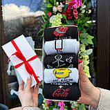 Комплект шкарпеток чоловічих високих повсякденних повсякденних якісних демісезонних прикольних 40-45 5 пар Br BAR, фото 5