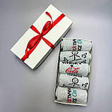 Набір шкарпеток чоловічих довгих демісезонних однотонних оригінальних з кумедним принтом 40-45 5 пар на Br BAR, фото 7