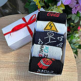 Найкращий бокс шкарпеток чоловічих довгих весна-осінь із креативним веселим дизайном 40-45 5 пар у Br BAR, фото 7