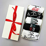 Комплект шкарпеток чоловічих високих бавовняних весна-осінь із класними малюнками 40-45 5 пар у Br BAR, фото 6