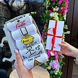 Подарунковий набір шкарпеток чоловічих довгих практичних бавовняних демісезонних з веселими малюнками Br BAR, фото 8