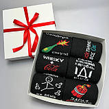 Бокс шкарпеток чоловічих високих демісезонних чорних практичних із крутим дизайном 40-45 6 пар у Br BAR, фото 6