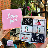 Класний комплект шкарпеток чоловічих високих демісезонних з крутим дизайном 40-45 6 пар на подарунок хлопцю Br BAR, фото 4