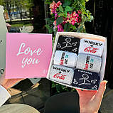 Класний комплект шкарпеток чоловічих високих демісезонних з крутим дизайном 40-45 6 пар на подарунок хлопцю Br BAR, фото 5