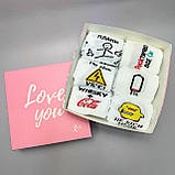 Оригінальний бокс шкарпеток чоловічих високих демісезонних із веселим принтом 40-45 6 пар у красивій Br BAR, фото 7