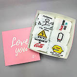 Набір шкарпеток чоловічих довгих весна-осінь із креативними веселими малюнками 40-45 6 пар у подарунковій Br BAR, фото 5