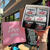 Бокс шкарпеток чоловічих довгих демісезонних бавовняних з кумедним оригінальним написом 40-45 6 шт в Br BAR, фото 2