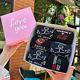 Набір шкарпеток чоловічих довгих демісезонних з крутим кумедним дизайном 40-45 6 пар на прикольний Br BAR, фото 2