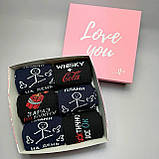 Набір шкарпеток чоловічих довгих демісезонних з крутим кумедним дизайном 40-45 6 пар на прикольний Br BAR, фото 3