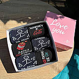 Набір шкарпеток чоловічих довгих демісезонних з крутим кумедним дизайном 40-45 6 пар на прикольний Br BAR, фото 6