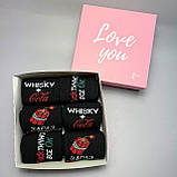 Бокс шкарпеток чоловічих довгих якісних весна-осінь з яскравим кумедним принтом 40-45 6 шт у подарунковій Br BAR, фото 4