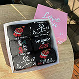 Комплект шкарпеток для хлопця високих практичних весна-осінь з оригінальним прикольним принтом 40-45 6 пар Br BAR, фото 9