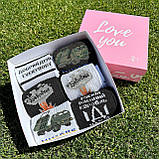 Патріотичний набір шкарпеток чоловічих довгих демісезонних демісезонних практичних 6 пар 40-45 у красивій Br BAR, фото 6