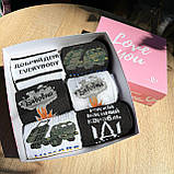 Патріотичний набір шкарпеток чоловічих довгих демісезонних демісезонних практичних 6 пар 40-45 у красивій Br BAR, фото 8