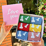 Крутий комплект шкарпеток чоловічих високих весна-осінь з оригінальним яскравим незвичайним дизайном 40-45 Br BAR, фото 2