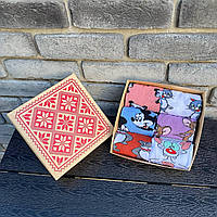 Демісезонний бокс жіночих шкарпеток на 6 пар 36-41 р з мультяшним принтом оригінальні та молодіжні, Br BAR