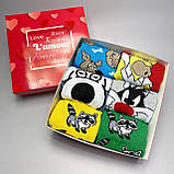 Бокс високих жіночих шкарпеток на 6 пар 36-41 р зі смішним принтом якісні, демісезонні та м'які молодіжні Br BAR, фото 6