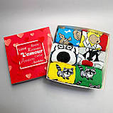 Бокс високих жіночих шкарпеток на 6 пар 36-41 р зі смішним принтом якісні, демісезонні та м'які молодіжні Br BAR, фото 4