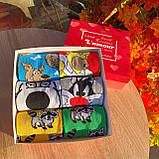 Бокс високих жіночих шкарпеток на 6 пар 36-41 р зі смішним принтом якісні, демісезонні та м'які молодіжні Br BAR, фото 2