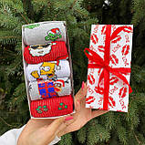 Якісні чоловічі новорічні шкарпетки в подарунковій коробці 5 пар 40-45 р бокс для хлопця Br BAR, фото 5