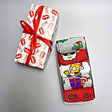 Якісні чоловічі новорічні шкарпетки в подарунковій коробці 5 пар 40-45 р бокс для хлопця Br BAR, фото 4