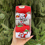 Набір із 5 пар чоловічих високих новорічних шкарпеток у подарунковій коробці 40-45 р. Br BAR, фото 2