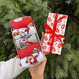 Набір із 5 пар чоловічих високих новорічних шкарпеток у подарунковій коробці 40-45 р. Br BAR, фото 5
