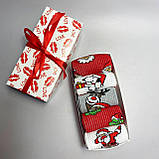 Набір із 5 пар чоловічих високих новорічних шкарпеток у подарунковій коробці 40-45 р. Br BAR, фото 4