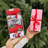 Набір із 5 пар чоловічих високих новорічних шкарпеток у подарунковій коробці 40-45 р. Br BAR, фото 4