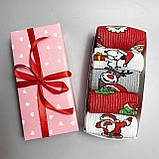 Набір із 5 пар чоловічих високих новорічних шкарпеток у подарунковій коробці 40-45 р. Br BAR, фото 3