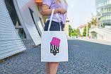 Велика сумка шопер із патріотичним принтом із поліестеру якісна та міцна, зручна та гарна Br BAR, фото 3