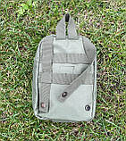 Індивідуальна тактична аптечка-підсумок військова водостійка хакі для медикаментів 15х22х11 см Br BAR, фото 6