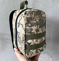 Тактический индивидуальный быстросъемный водостойкий итог под аптечку пиксель для медикаментов 15х22х11 см Br BAR