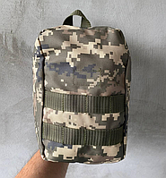 Військовий підсумок для медикаментів, тактична водостійка аптечка-підсумок зсу піксель 15х22х11 см Br BAR