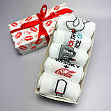 Бокс шкарпеток для хлопців високих практичних весна-осінь із кумедними малюнками 40-45 5 пар у подарунковій Br BAR, фото 9