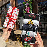 Набір шкарпеток чоловічих довгих демісезонних креативних стильних з приколом 40-45 5 пар у коробці для Br BAR, фото 2