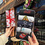 Набір шкарпеток чоловічих довгих демісезонних креативних стильних з приколом 40-45 5 пар у коробці для Br BAR, фото 4